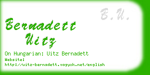 bernadett uitz business card